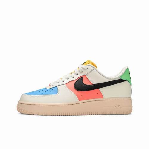 Cheap Nike Air Force 1 White Green Black Red Blue Shoes Men and Women-93